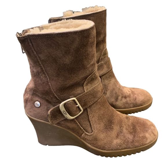 UGG Shoes - UGG Gissella Wedge Bootie (#5593) Expresso Brown Size 7